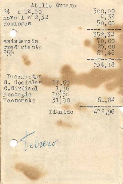 Las nóminas de Abilio
